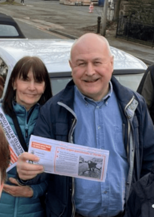 Fflint Wrecsam Action Day in Rossett