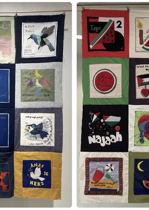 Embroidery: Gaza's children and the Peace Oak Banner