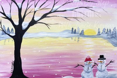 Snowman Sunset