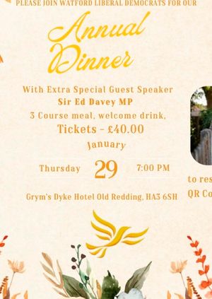 Annual Dinner with Sir Ed Davey MP