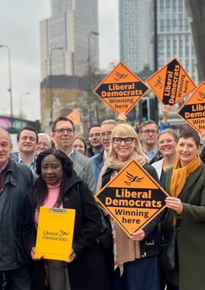 Campaigning with our Party Leader, Ed Davy MP in Clapham Common and Abbeville 