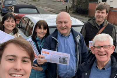 Fflint Wrecsam Action Day in Rossett