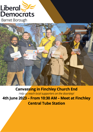 Canvassing in Finchley Church End