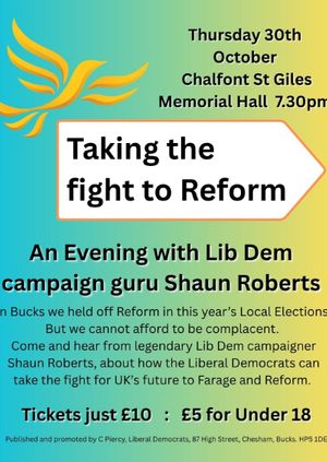 Taking the fight to Reform - an Evening with Shaun Roberts
