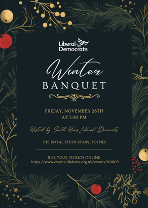 Annual Winter Banquet - with Caroline Voaden MP and Alistair Carmichael MP