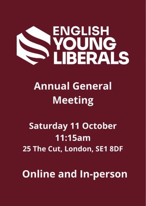 English Young Liberals' AGM 2025