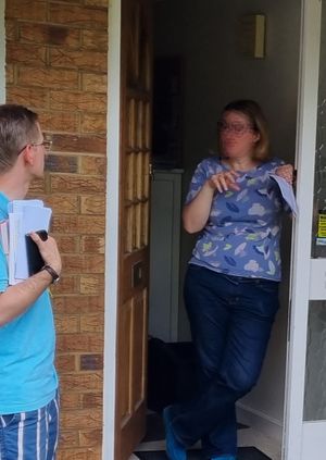 Bromley Town talking to Residents