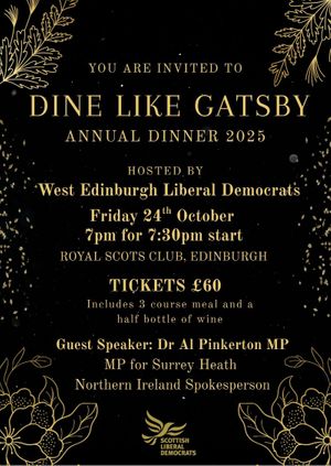 West Edinburgh Lib Dems Annual Dinner