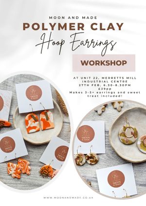 Polymer Clay Hoop Earrings Workshop at Unit 22