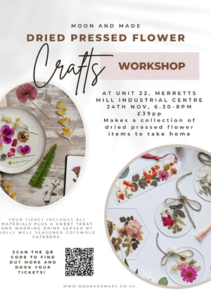 Festive Dried Pressed Flower Crafts Workshop at Unit 22