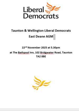 Taunton & Wellington Liberal Democrats - East Deane AGM
