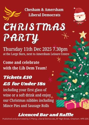 Christmas Party, Chesham & Amersham Lib Dems