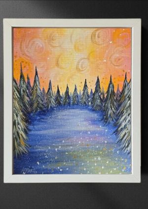 HORSLEY- Let's Paint N' Sip Frosty Forest