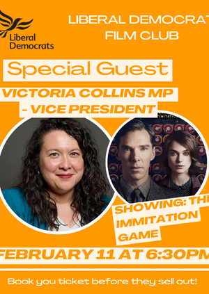 Lib Dem Film Club – The Imitation Game with Victoria Collins MP