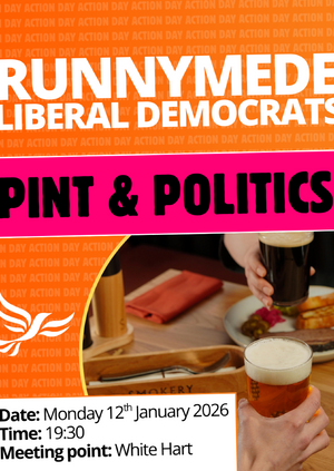 Runnymede Lib Dems Pint & Politics Evening