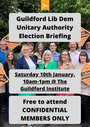 Guildford Lib Dem Unitary Authority Election Confidential Briefing