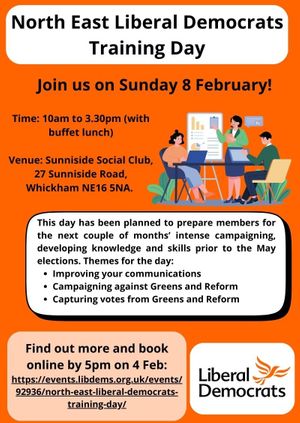 North East Liberal Democrats Training Day