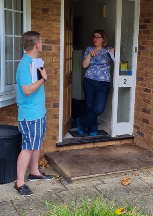 Bromley Town talking to Residents