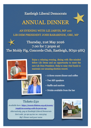 Eastleigh Liberal Democrats Annual Dinner