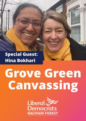 Grove Green Canvassing with Hina Bokhari