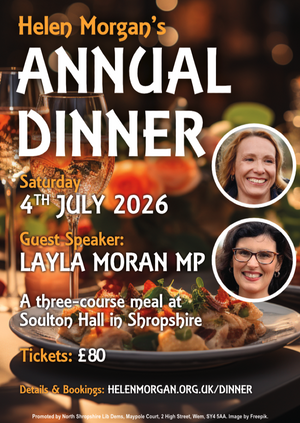 Helen Morgan's Annual Dinner 2026