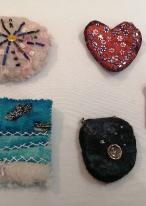 Embellished Felt Brooches 
