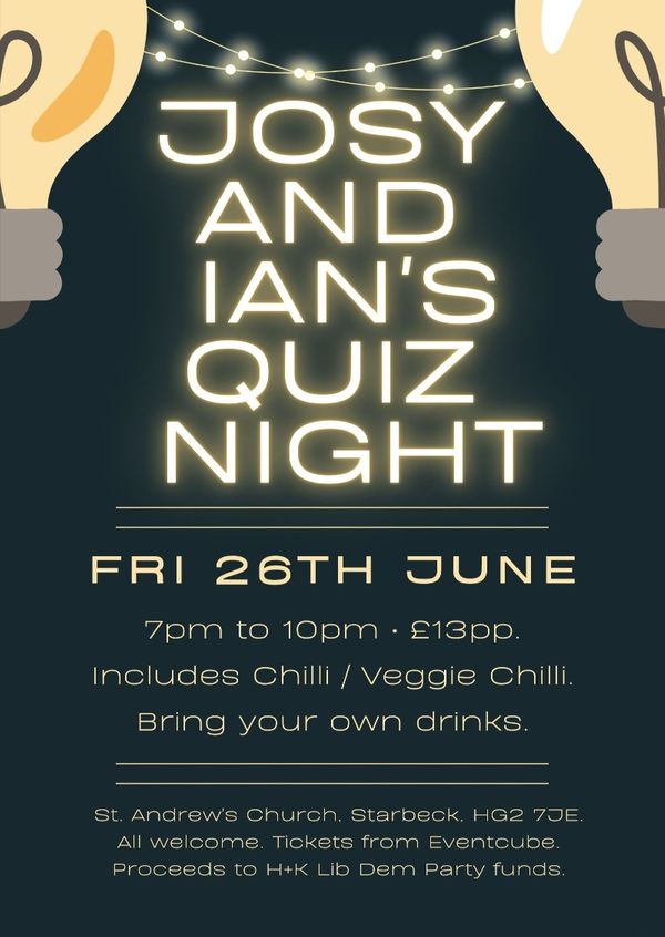 Josy And Ian's Quiz Night