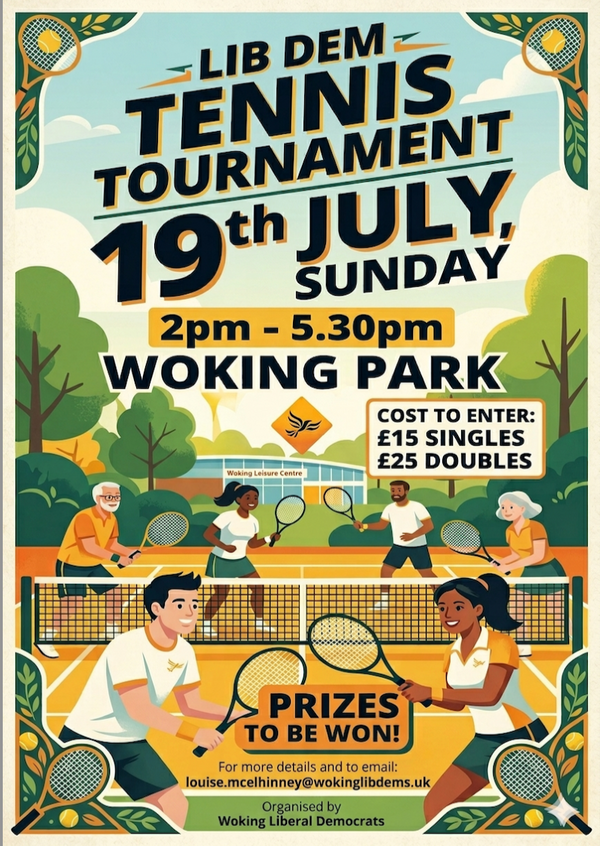 Tennis Tournament Woking Lib Dems 
