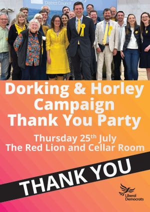 Dorking and Horley Thank You Party