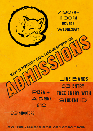 ADMISSIONS - *NEW* Emerging Artist Night