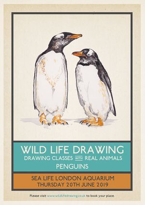 Wild Life Drawing: Penguins