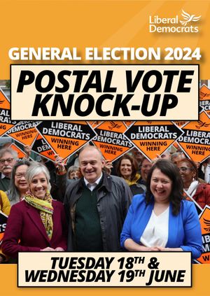GE24 Postal Vote Knock-Up - Tuesday 18th & Wednesday 19th June