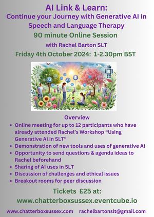 AI Link & Learn: Continue your journey with AI in Speech and Language Therapy