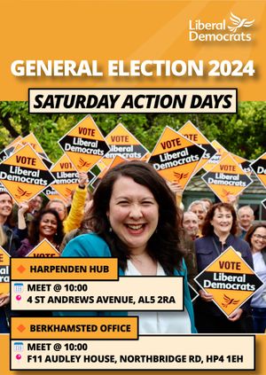 GE24 Postal Vote Action Weekend #1 - Saturday 15th June