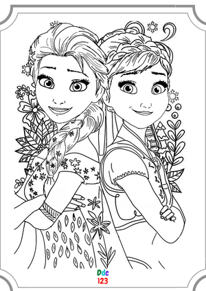 Frozen da colorare stampabili per bambini gratis