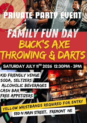 FHS Class 1986 Reunion - Weekend Packet • Buck’s Axe Throwing & Darts
