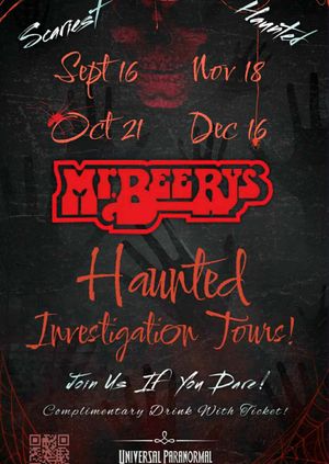 Haunted Investigation Tours at Beerys