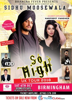 Sidhu Moosewala (Birmingham) "So High" UK Tour 2018