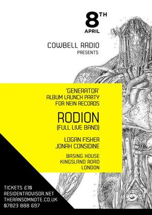 Cowbell presents Rodion's 'Generator' Album Launch Party