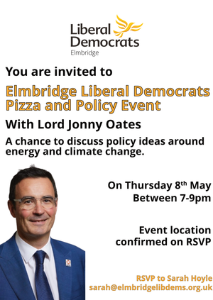 Pizza and Policy with Lord Jonny Oates