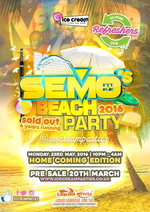 SEMO'S BEACH PARTY • #IceCreamRefreshers 2016