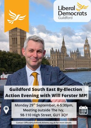 Guildford South East By-Election Action Evening with Will Forster MP
