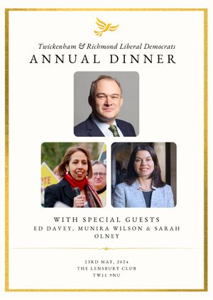 Twickenham & Richmond Liberal Democrats Annual Dinner