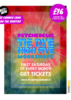 Psychedelic' Tie Dye High Five on the Rooftop 