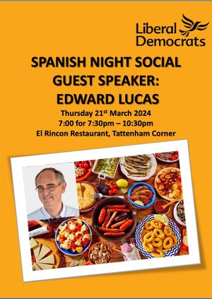 Spanish Night Social at El Rincon, Epsom & Ewell LibDems