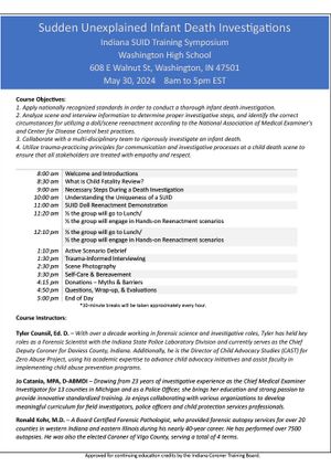 Sudden Unexpected Infant Death Scene Investigation Training