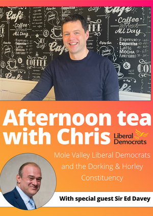 Afternoon tea with Ed Davey and Chris Coghlan