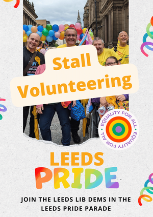 Leeds Pride Stall Volunteering