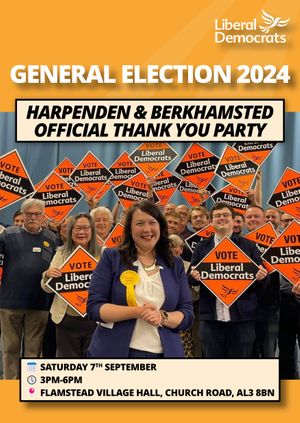 Harpenden & Berkhamsted - GE24 Official Thank You Party