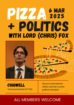 Pizza and Politics with Lord (Chris) Fox